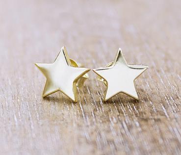 earrings made of 925 sterling silver star