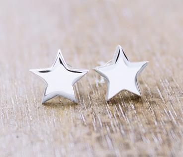 earrings made of 925 sterling silver star