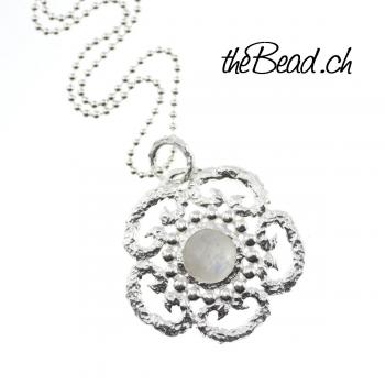 925 Silber Kugelkette mit Feder schmuck Online Shop thebead