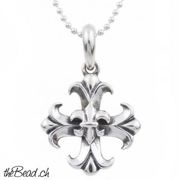 Preview: Silberhalskette mit KREUZ Anhänger Preview: Silberhalskette mit KREUZ Anhänger