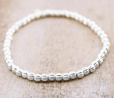 silver beads bracelet