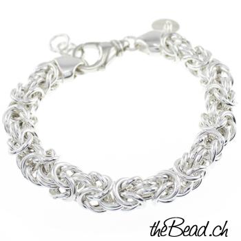 dickes Silberarmband aus 925 sterling silber one size damenarmband und geschenkidee bestellen