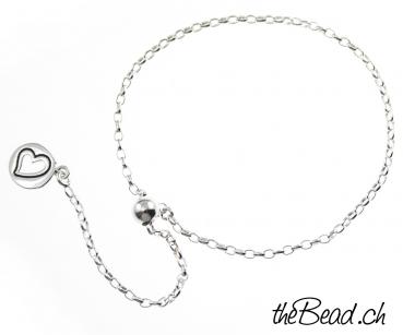 Silbararmband verstellbar