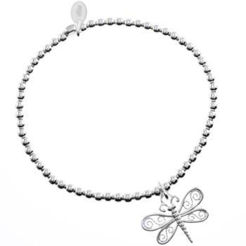 Silver bracelet with dragonfly, made of sterling silver