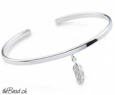 Silber Armreif * FEDER *