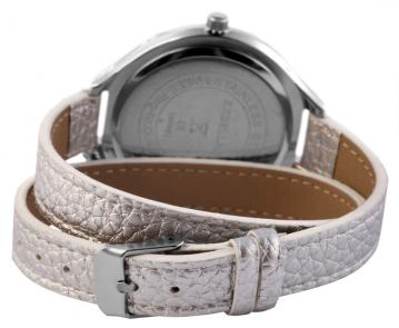 Silberfarbene Wickel armbanduhr für Sie tolle Geschenkidee vom Schmuck Modeschmuck Onlineshop thebead