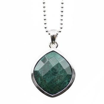 Silberhalskette mit CHRYSOCOLL Anhänger