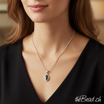 silber halskette mit onyx anhaenger