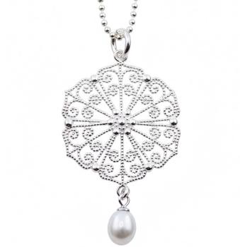 Collier CASSY mit Perlen Anhänger