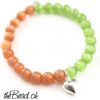 Kids Bracelet in green / orange