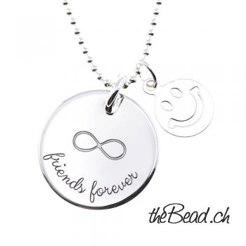 925 sterling silver necklace with engraved pendant