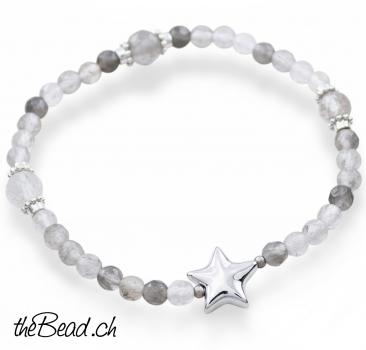 Preview: Silberquarz Armband mit STERNCHEN Preview: Silberquarz Armband mit STERNCHEN