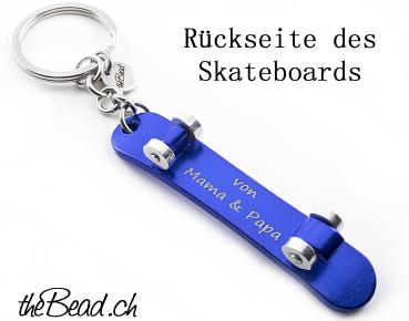 skateboard mit gravur