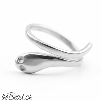 Silber Zehenring SNAKE