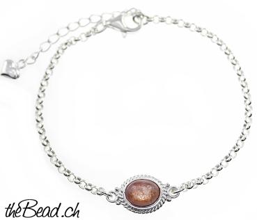 zartes SONNENSTEIN Silber Armband