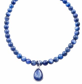 Halskette KYANIT mit Kyanit Tropfen Anhänger