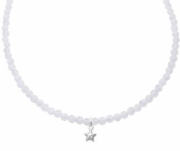 Regenbogen Mondstein Halskette mit STERN Anhänger