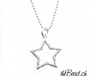 star necklace made of 925 sterling silver