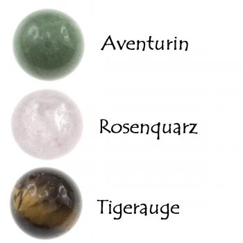 aventurin, rosenquarz und tigeraugen kugeln