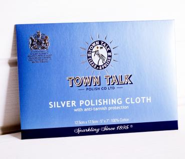 Original TOWN TALK Silber Poliertuch made in england zu bestellen bei thebead schweizer schmuck onlineshop