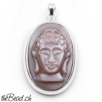 Chocolate Mondstein BUDDHA Anhänger