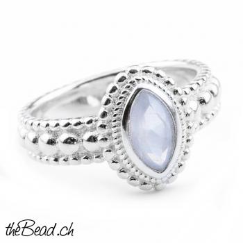 Silber AQUAMARIN Fingerring