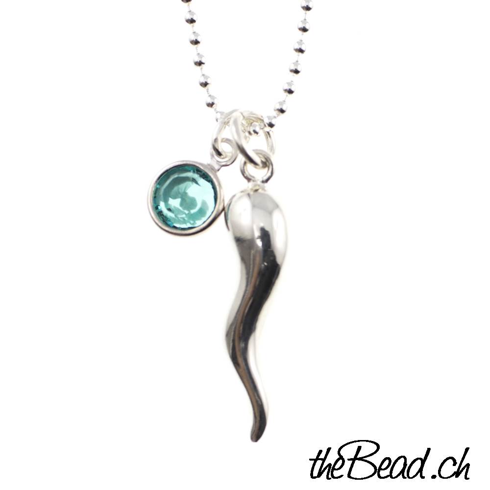 Halskette Corno Und Kristall Anhanger Schmuck Kaufen