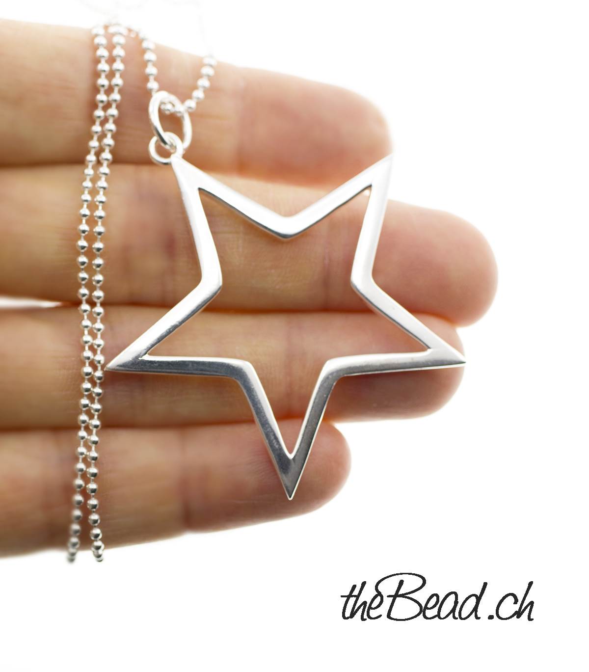 Anhänger Mond Stern XXL für Halskette Metall Geschenk Partner Farbe Silber A41