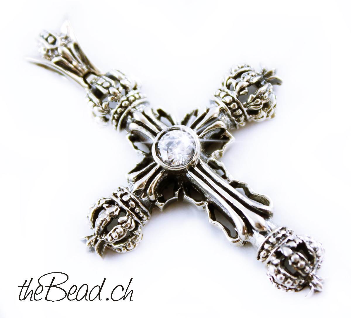 925 Silber Charm  "großes Kreuz" 