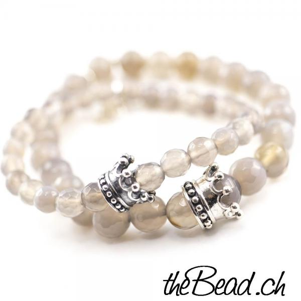 kronen und krönchen Partnerarmbänder mit individueller Gravur geschenkidee shop thebead