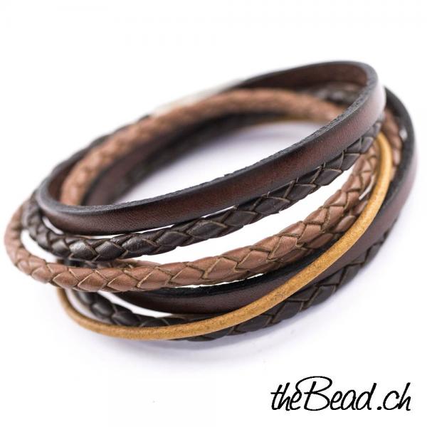 Rassiges Herren Lederarmband von theBead