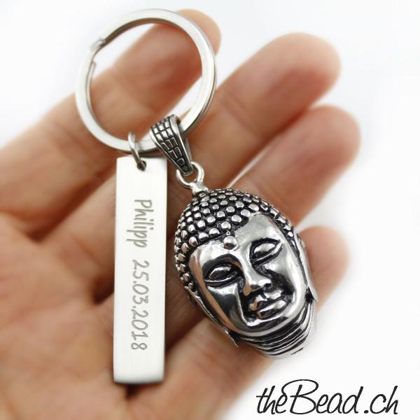 buddha keychain and key chain made of stainless steel