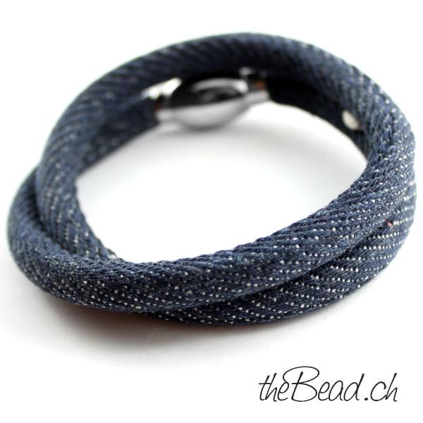 Männer Jeans Look Armband und Wickelarmband von thebead Onlineshop