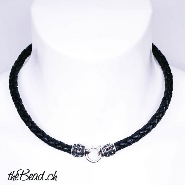 men leather necklace