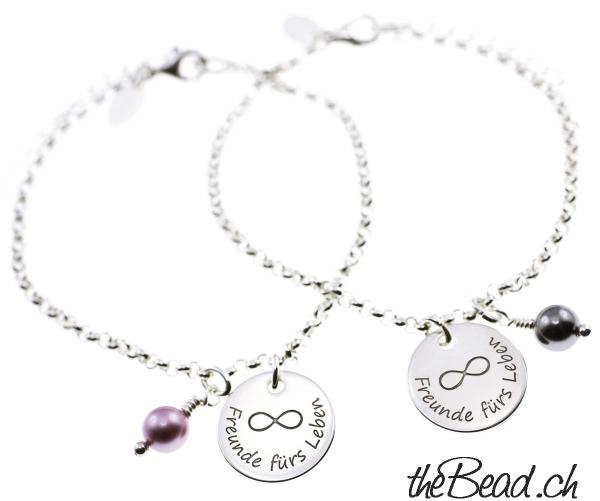 FREUNDSCHAFTSARMBÄNDER freundschaftsarmbänder und partnerarmbänder aus 925 sterling silber armband und herzchen anhänger