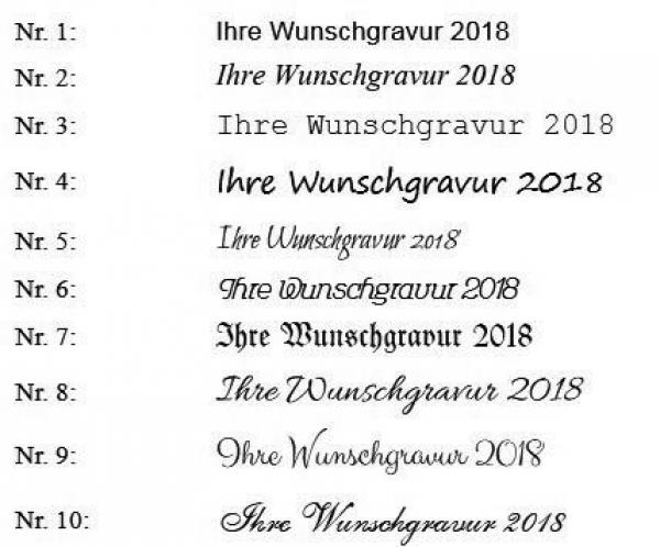 Gravur Schriftarten von theBead