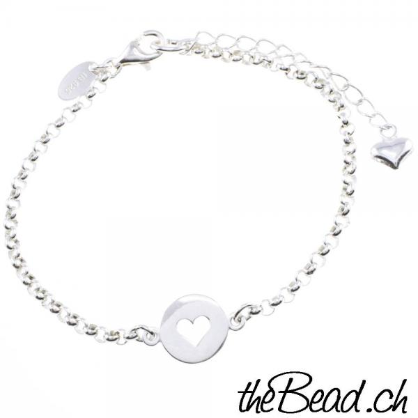 silber armbänder trendschmuck  massive one size mit verlängerungskettchen und silberschmuck ringen von thebead