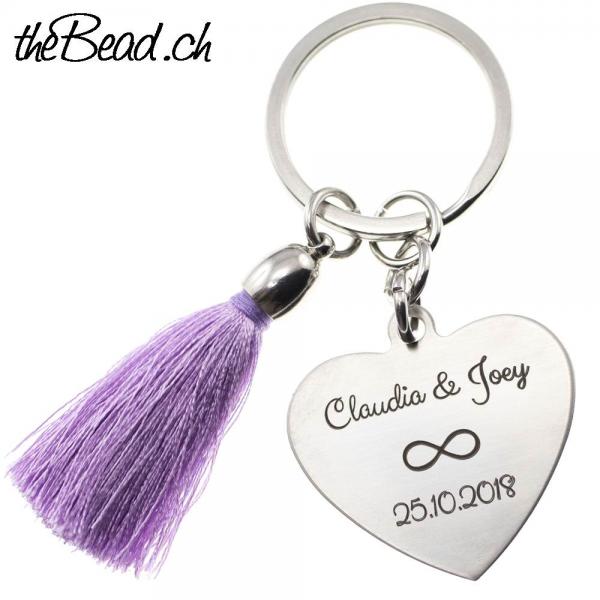 gift idea keychain heart pendant