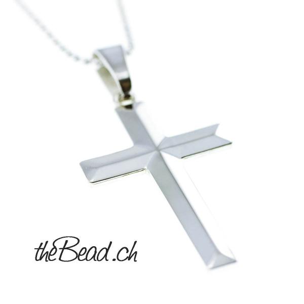 silberschmuck kreuz halskette thebead