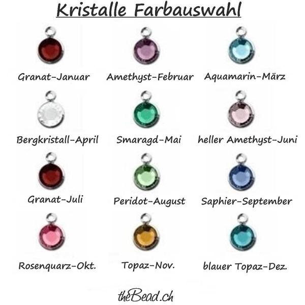kristall anhänger birthstones