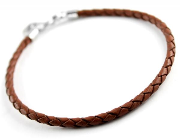 schwarz fusskettchen aus geflochtenem Leder Fussschmuck von thebead