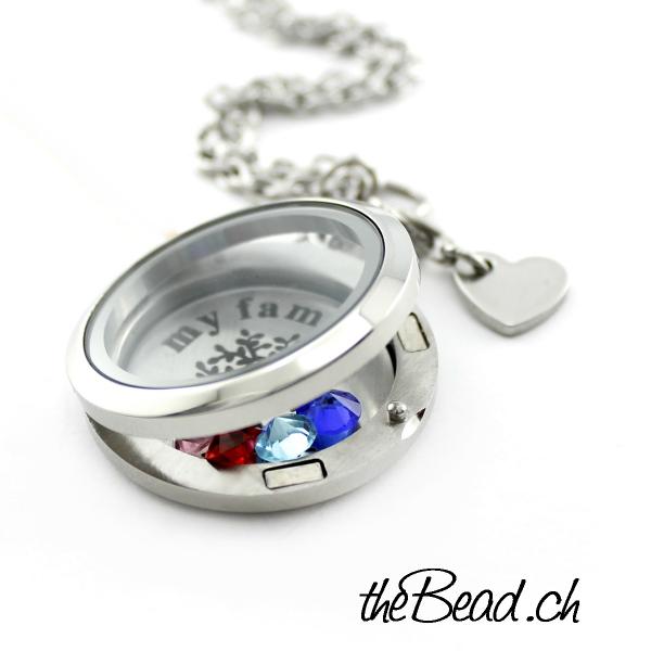 floating locket charm by thebead