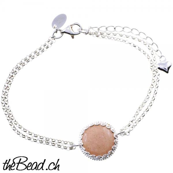 ORANGER MONDSTEIN SILBERARMBANDD