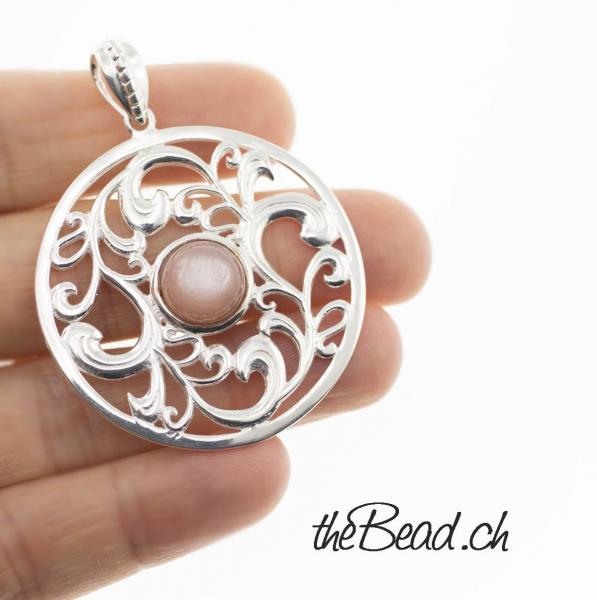 moonstone silver pendant