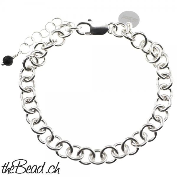 Herren Silberarmband massiv und schwer vearbeitet Sterling Silber