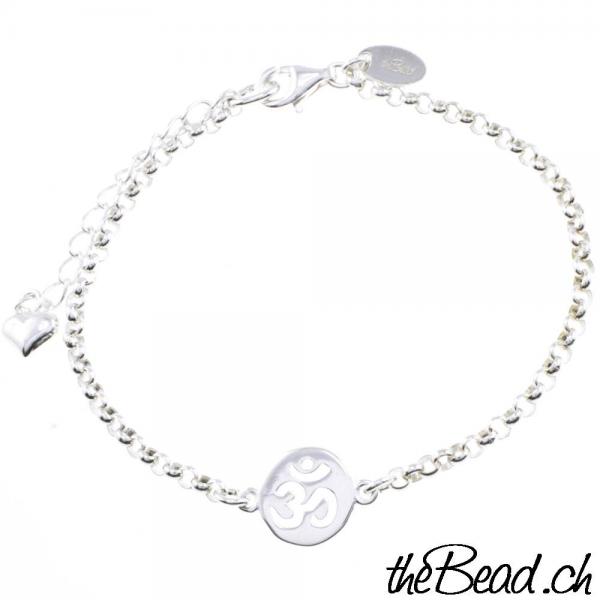 OM silber armbänder damenarmbänder silberschmuck armbänder one size 925 massiv sterling silber armband und armbänder aus ringen aus 925 sterling silberschmuck von thebead erbsketten