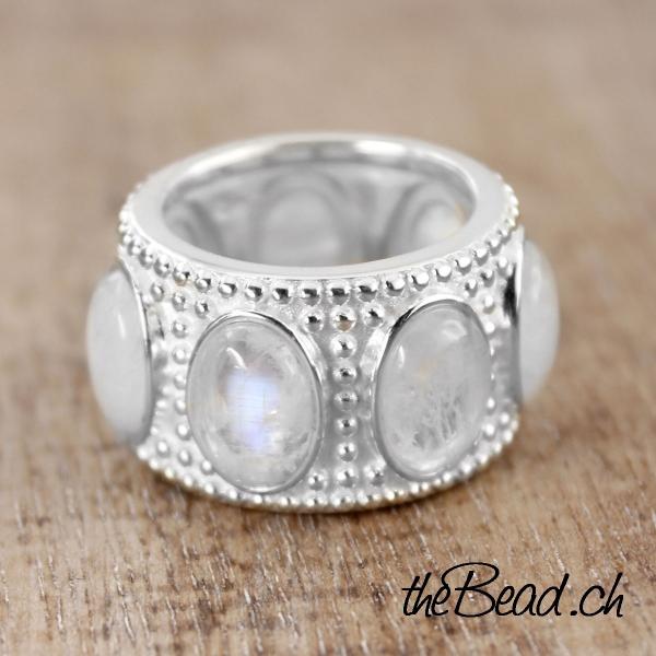finger ring from thebead with moon stone