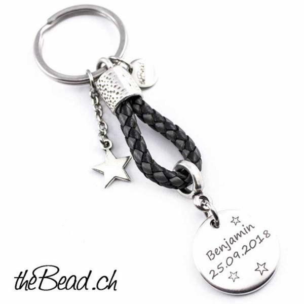 star keychain  with names engraved