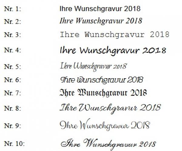 Laser Gravur Schriftarten graviert von thebead