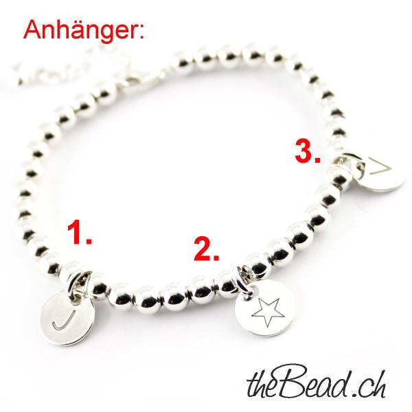 thebead 925 sterling silber gravuranhänger aus 925 sterling silber armband und damenarmband geschenkidee